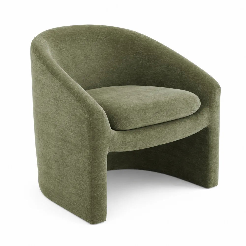 Fauteuil en tissu vert 80 x 70 x 70 cm